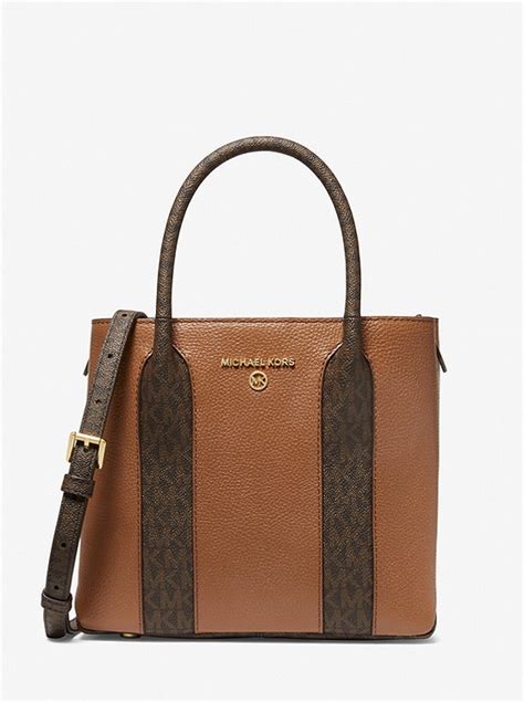 michael kors austin medium pebbled leather satchel|Michael Kors Austen Medium Pebbled Leather Satchel.